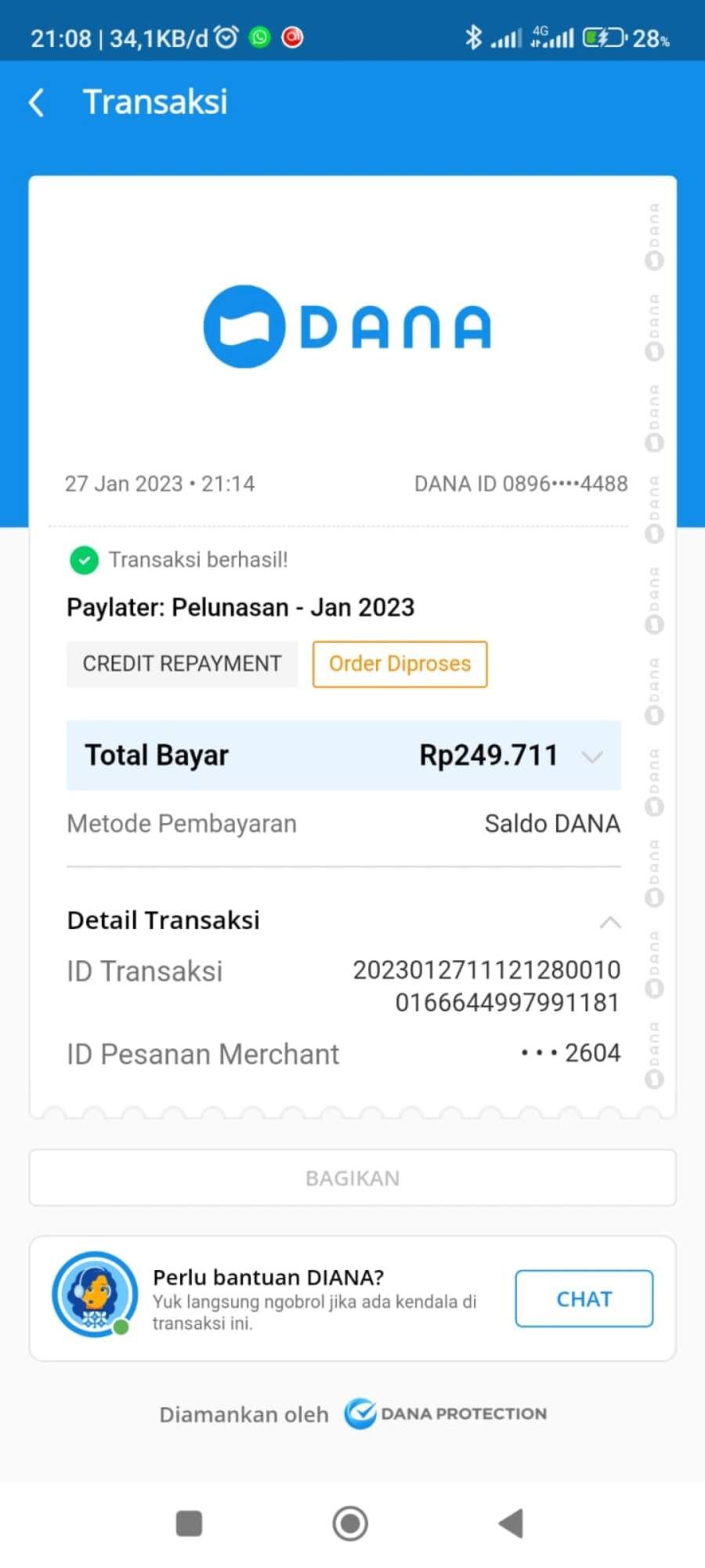 Gambar transaksi simulasi